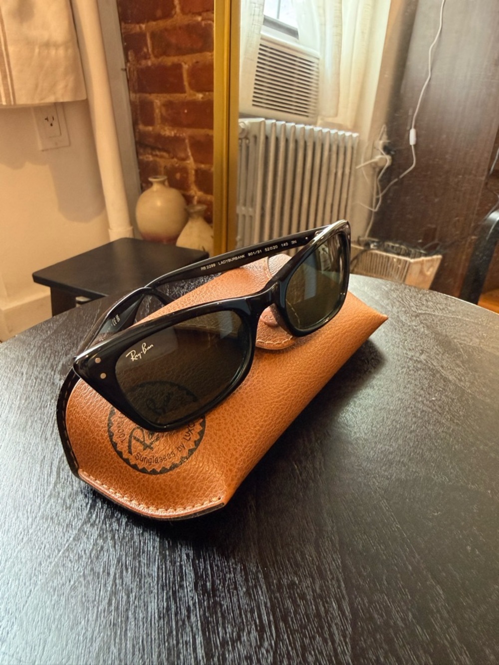 NWOT Ray-Ban Lady Burbank Glasses - Black with Green Lenses - Picture 9 of 14
